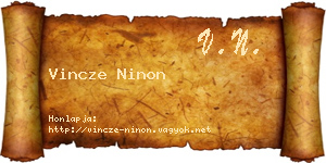 Vincze Ninon névjegykártya